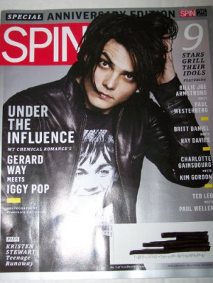 Gerard Way Iggy Pop Spin Magazine 2of3 April 2010 Britt Daniel Meets ...