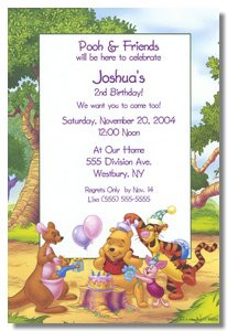 Free Printable Winnie The Pooh Birthday Party Invitations