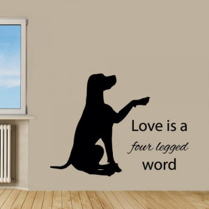 Wall Decals Dog Wall Quotes Pets Vinyl Sticker Puppy Decal Pet ...