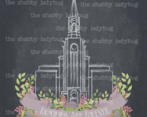 8x10 Instant download digital file Boston LDS Temple Chalkboard