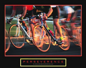 Perseverance Cyclists Poster 28x22