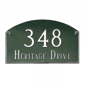 Montague Metal PCS-41P Petite Georgetown Arch One Line Address Plaque