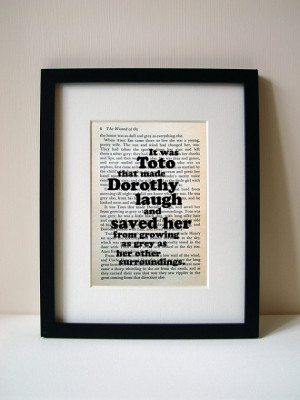 Wizard Of Oz - Book Quote Print - Dog Quote - Birthday Gift - Gift For ...