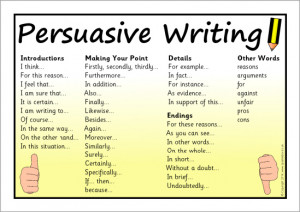 words to use in persuasive essay