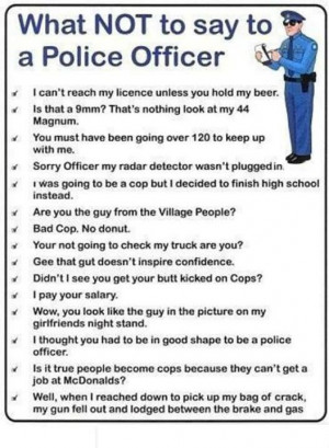 what not say to police