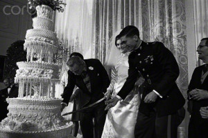 johnson and captain charles robb at their white house wedding 1967