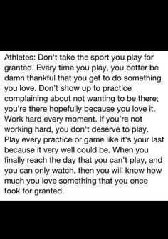 Athlete quotes... I'll have to remember this. Over look the language ...