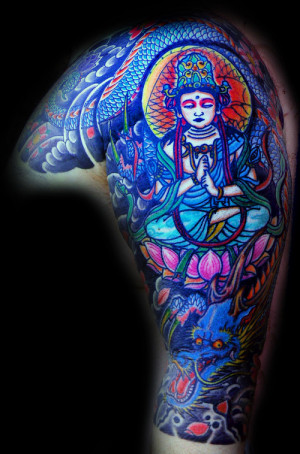 Dragon Buddha Tattoo Asian Buddhist Cosmic picture