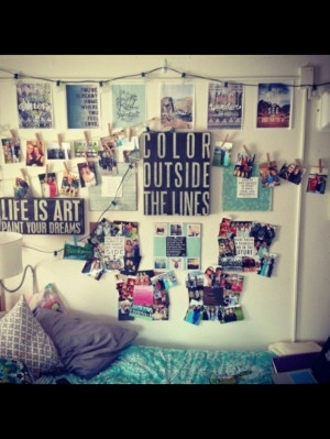 Tumblr room wall quote: Colleges Life, Wall Decor, Dorm Wall, Decor ...