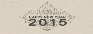 ... fb cover banner happy new year 2015 simple classic fb cover banner