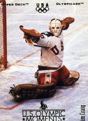 ... UPPER DECK OLYMPICARD U.S. OLYMPIC MOMENTS JIM CRAIG USA HOCKEY TEAM