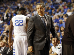 2014; Lexington, KY, USA; Kentucky Wildcats head coach John Calipari ...