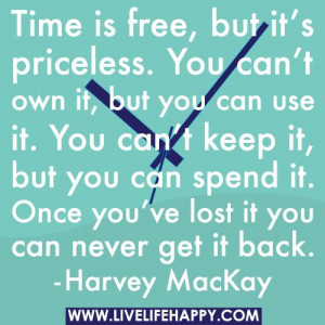 Time Is Free, But It’s Priceless