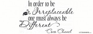 In order to be irreplaceable {Inspirational Facebook Timeline Cover ...