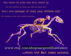 quote lyrics when the man comes around horse skeleton horse rider ...