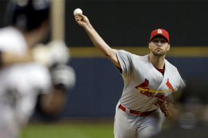 St. Louis Cardinals pitcher Adam Wainwright pitches against the ...