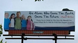 Bible school uses Hitler quote to promote education