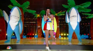 Super Bowl Halftime Show, Left Shark, Katy Perry, YOLO, dancing shark
