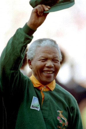 Nelson Mandela-The Most Iconic Moment: A Sprinbok Jersey-Wearing ...