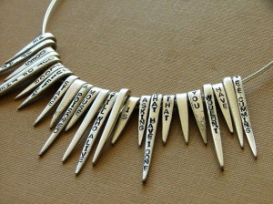 Quotes on Fork Tines Silverware NecklaceMADE TO ORDER by SpoonerZ