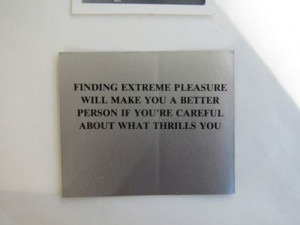 Finding extreme pleasure will make you a better person if you're ...
