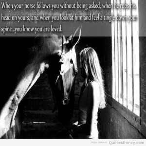 Blackandwhite Girl Horse...