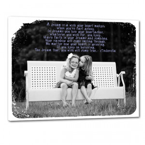 Sisters, Siblings, Family Custom Photo with Lyrics, Quotes on Canvas ...