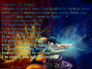 Forever friends sasuke life quotes naruto HD Wallpaper