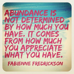 ABUNDANCE quote - Fabienne