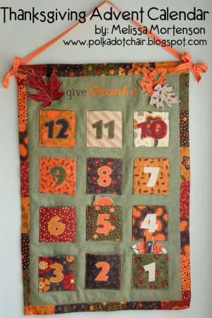 Thanksgiving Advent Calendar Tutorial - love the quote a day gratitude ...