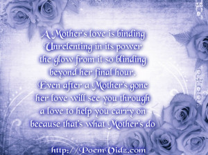 poems for your deceased mother happy birthday poem for deceased mother ...