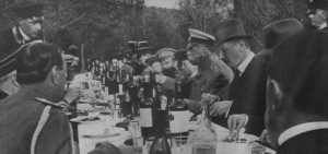 Czar Nicholas II of Russia at a luncheon behind the lines in ...