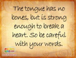 Be Careful With Your Words Inspirational Quote and Inspirational SMS ...