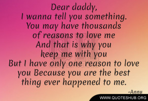 Dear Daddy Wanna Tell You...