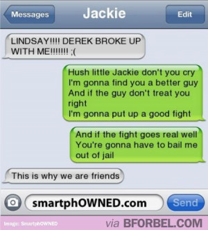 The best friend break up song :)