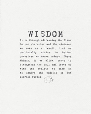 learned wisdom
