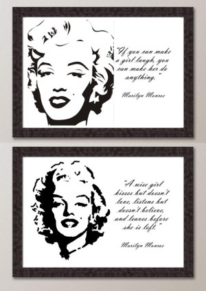 vintage style marilyn monroe quote girls room WALL DECor art print ...