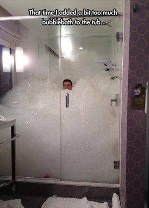 man bubble bath