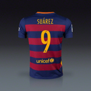 Nike Luis Suarez Barcelona Youth Home Jersey 15/16