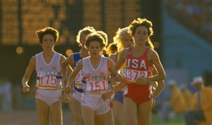 Zola Budd and Mary Decker before the now infamous trip which remains