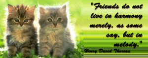 Friends Do Not Live In Harmony Merely ~ Friendship Quote