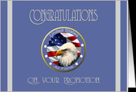 Military Congratulations Air Force Promotion - Eagle & Flag card ...