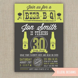 Birthday Parties, Beer Bbq Birthday, 21St Birthday Invitations, Dirty ...