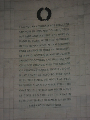 Inside Lincoln Memorial Quote