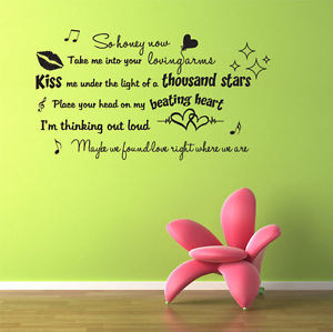Thinking-Out-Loud-Ed-Sheeran-Quote-Song-Music-Lyrics-Sticker-Wall-Art ...
