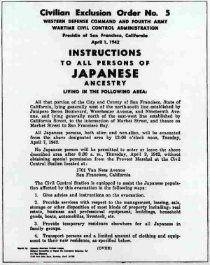 ... million to begin the task--Japanese internment was underway