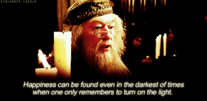 Harry Potter Dumbledore Turn On The Light Quote Gif Gif