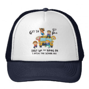 Funny School Bus Driver Back to School Mesh Hat