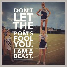 Don't let the pom pom's fool you I am a beast! #cheer #cheerleading # ...