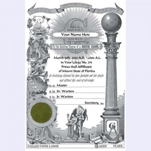 Prince Hall Masonic Certificates
